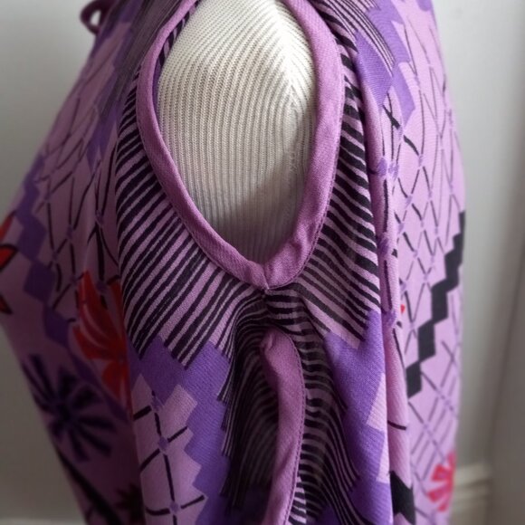 ZANDRA RHODES AT TOPSHOP CAFTAN TOP 6 M - Picture 8 of 12